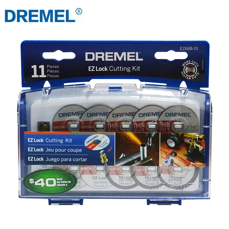 

Dremel 11Pcs EZ Lock Cutting Wheels Kit EZ688-01 38Mm Cut-Off Wheels for Plastic Metal and Thin Cuts with All Dremel Rotary Tool