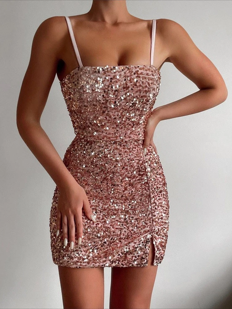 2023 Chic And Elegant Sequin Sexy Mini Dress Women Bodycon Split Birthday Party Evening Dress Ladies Night Clubwear Vestidos
2023 Chic And Elegant Sequin Sexy Mini Dress Women Bodycon Split Birthday Party Evening Dress Ladies Night Clubwear Vestidos