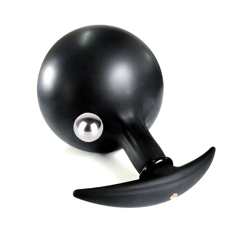 Tapón Anal inflable con bola de acero integrada para mujer dilatador