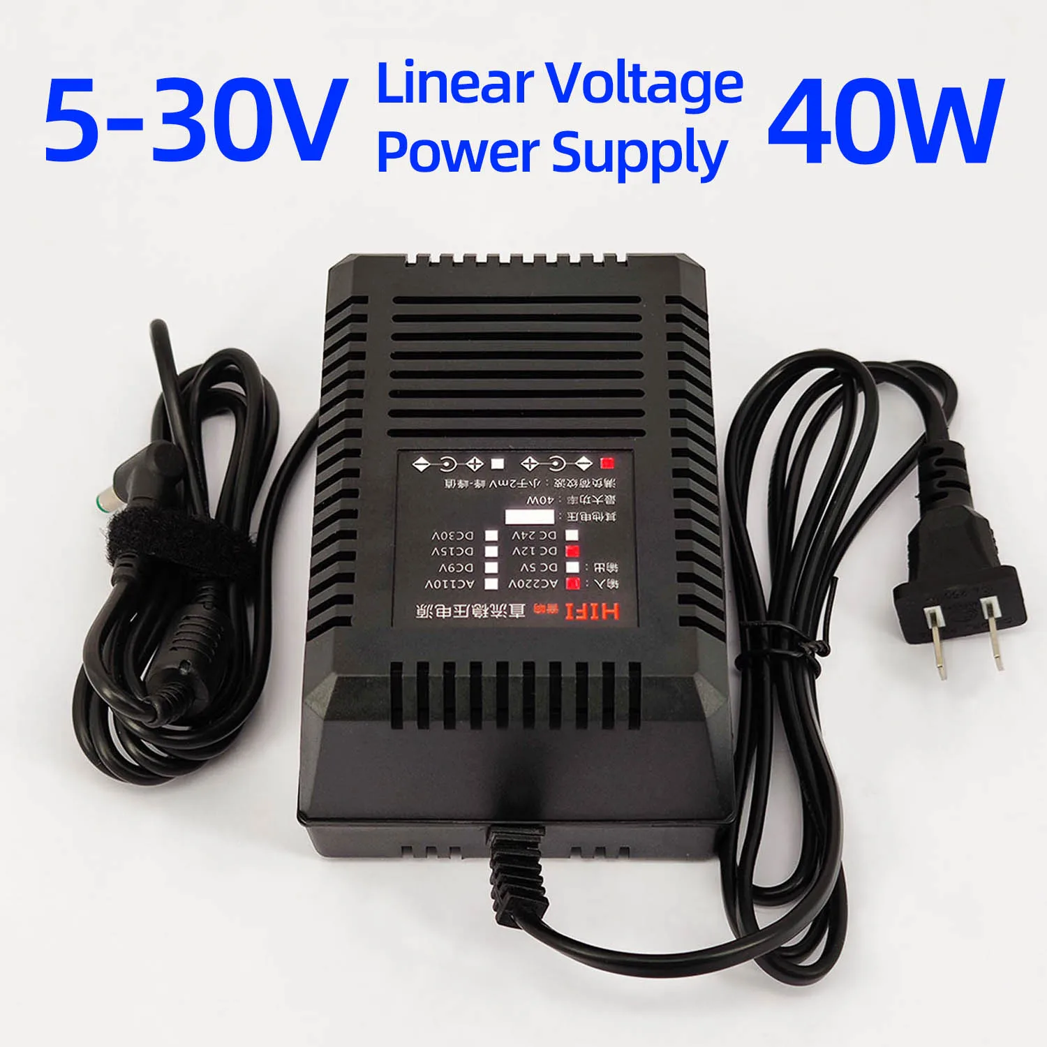 HIFI linear stabilized power supply 40W, low ripple 5V—12V—30V, suitable for decoder op amp headphone amplifier 5V 6V 9V 12V 24V
HIFI linear stabilized power supply 40W, low ripple 5V—12V—30V, suitable for decoder op amp headphone amplifier 5V 6V 9V 12V 24V