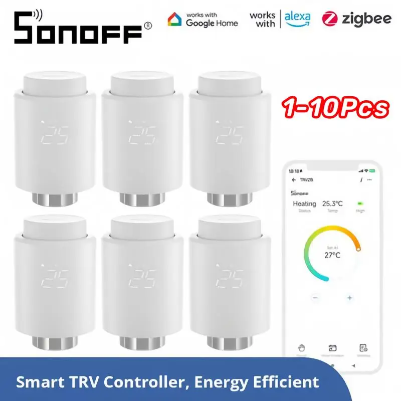 

SONOFF ZigBee Radiator Actuator Thermostat Smart TRV Thermostatic Valve Temperature Controller Work Support Alexa Google Home