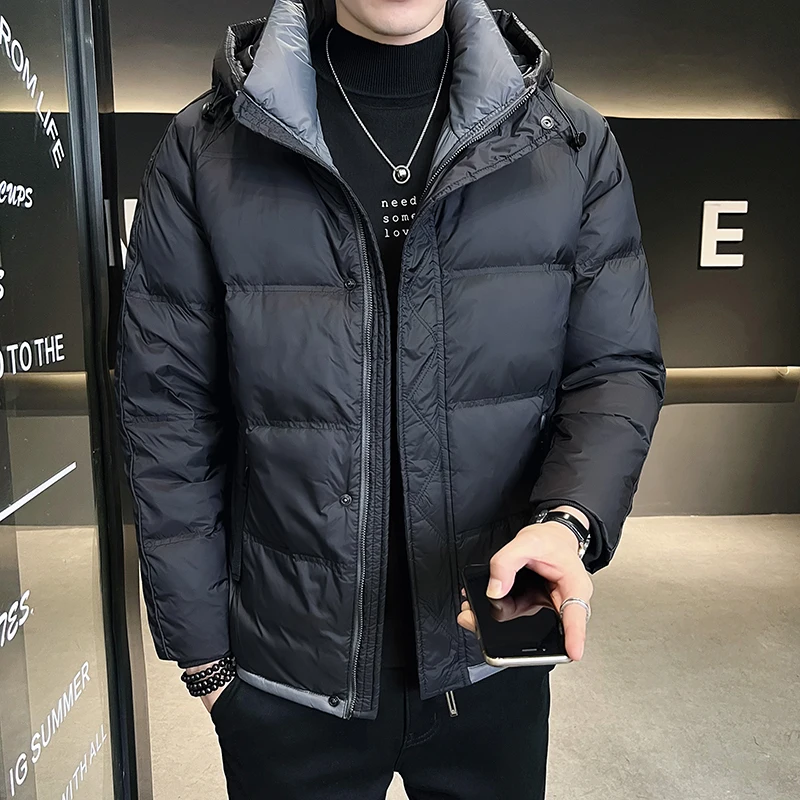 Куртка мужская с капюшоном на утином пуху, однотонная короткая ветрозащитная свободная теплая парка, уличная одежда, осень-зима
Куртка мужская с капюшоном на утином пуху, однотонная короткая ветрозащитная свободная теплая парка, уличная одежда, осень-зима
