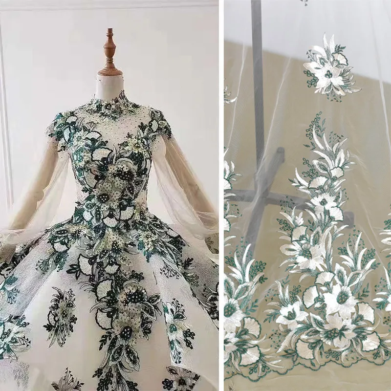 1Yard Green Flower Mesh Embroidery Fabrics African Lace Material Sew Wedding Evening Dress Cloth Net Fabric Patchwork Diy
1Yard Green Flower Mesh Embroidery Fabrics African Lace Material Sew Wedding Evening Dress Cloth Net Fabric Patchwork Diy