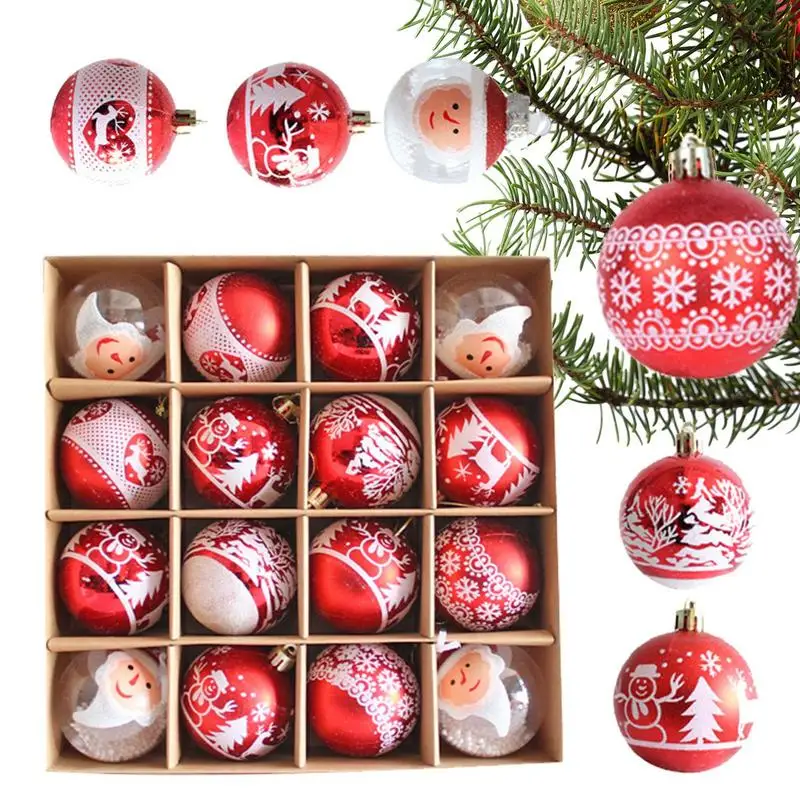

Рождественские шары, украшения, Рождественский домашний декор, 16 шт. блестящих шаров для дома в помещении, создайте Рождественское настроение с эффектом вспышки для