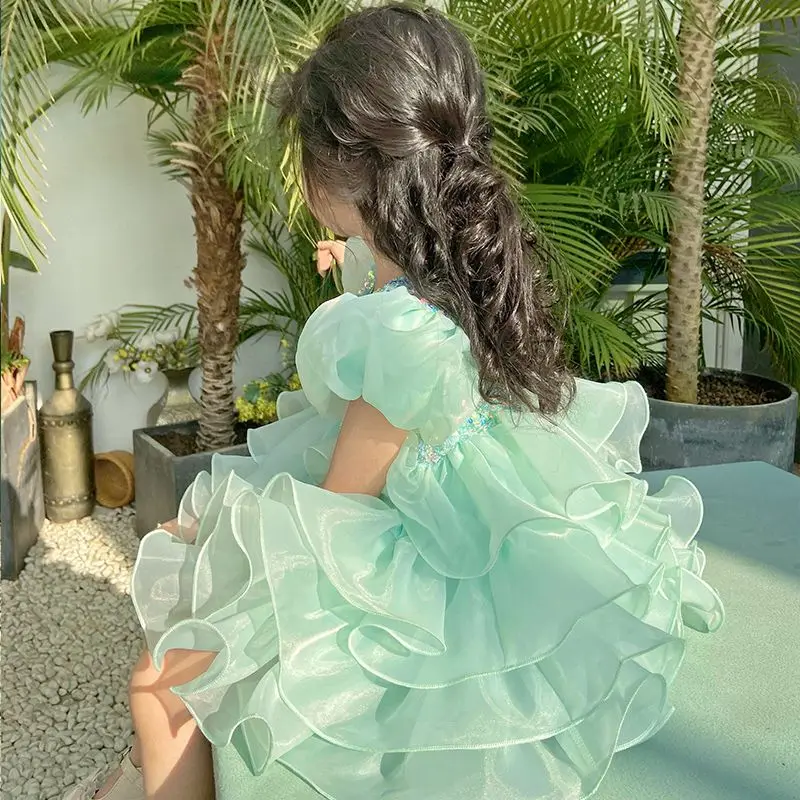 

Girls' New Princess Dress High-End Dress Piano Catwalk Host Performance Skirt Children's Birthday Clothes Pettiskirt Pdd