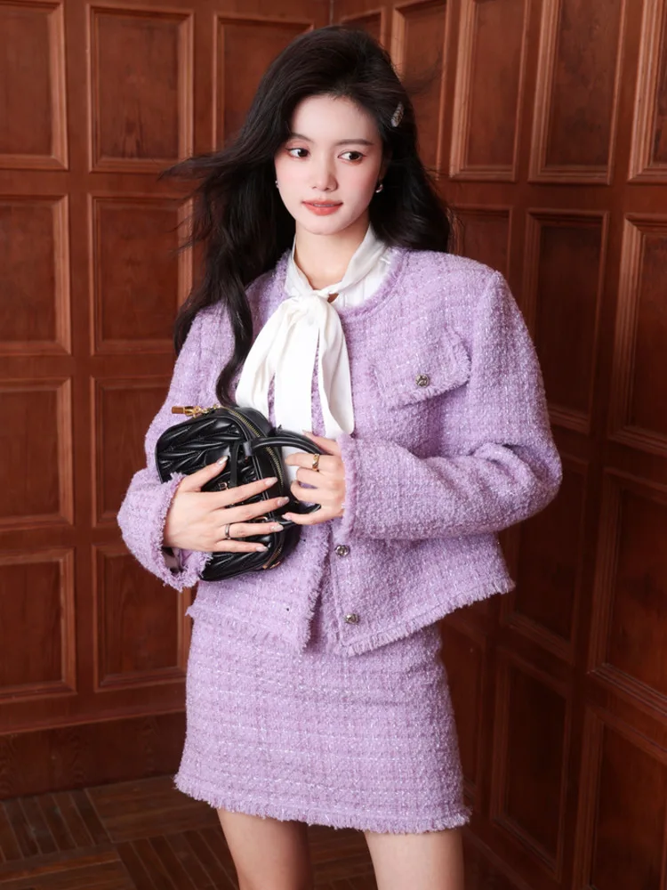 High Street French Fashion Small Fragrance Tweed 2 Piece Sets Women Outfit Autumn Winter Short Jacket Coat + Skirt Two Piece Set
High Street French Fashion Small Fragrance Tweed 2 Piece Sets Women Outfit Autumn Winter Short Jacket Coat + Skirt Two Piece Set