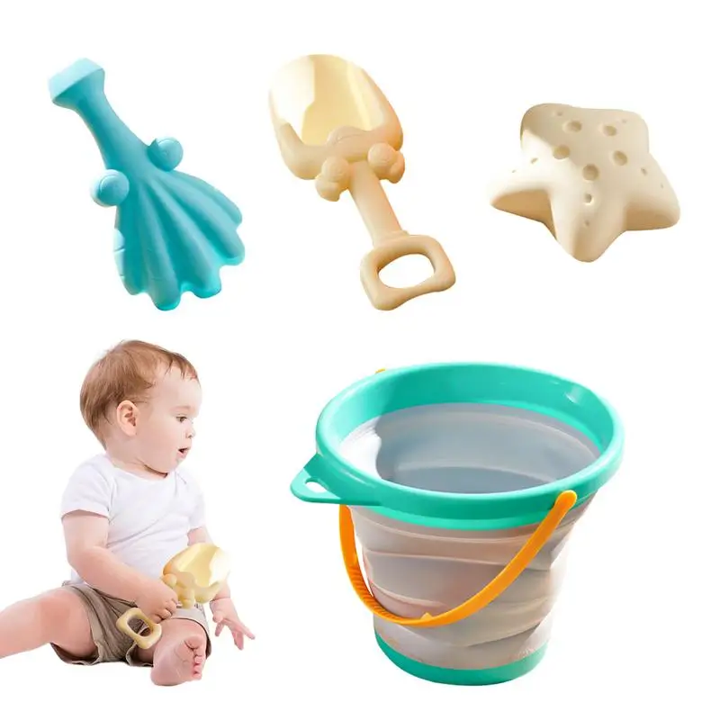 

Play Sand Toys Set Children's Play Sand Set Bright Colors Silicone Beach Toys For Lake Backyard Beach Garden