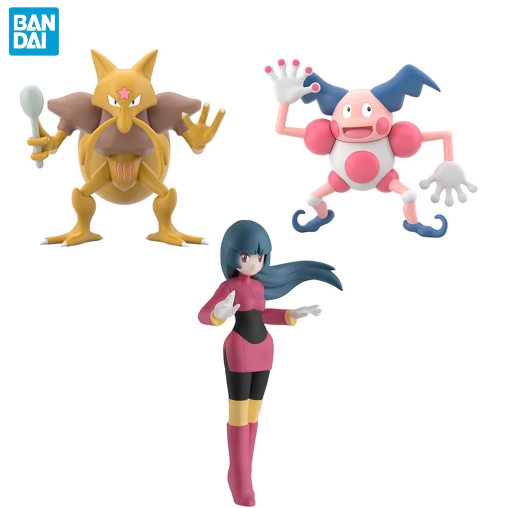

Original BANDAI Pokemon Kanto Region Anime Sabrina Kadabra Mr Mime Pocket Monster Figure Toys Scale World PVC Model Xmas Gift