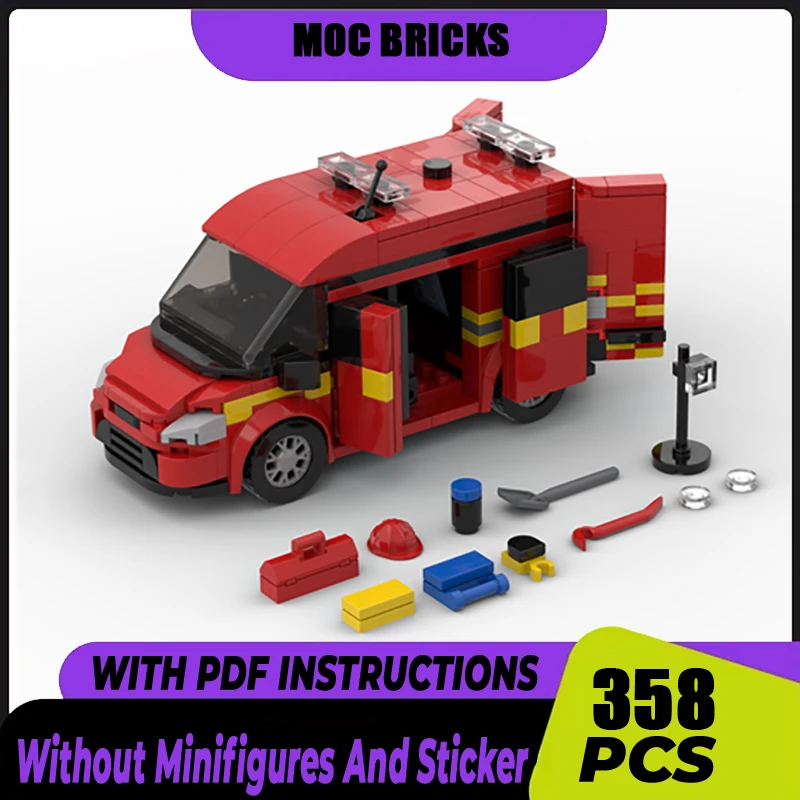

Car Series Moc Building Blocks London Fire Investigation Model Technology Brick Brand-name Vehicle DIY Toy For Gifts
