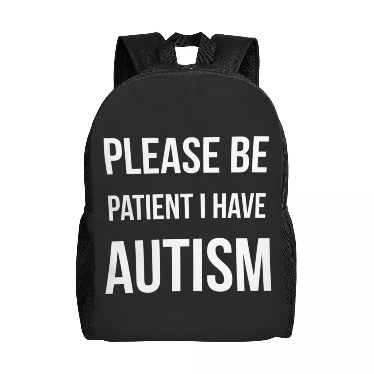 Please Be Patient I Have Autism Letter Laptop Backpack Men Women Fashion Bookbag for College School Students Bags
Please Be Patient I Have Autism Letter Laptop Backpack Men Women Fashion Bookbag for College School Students Bags