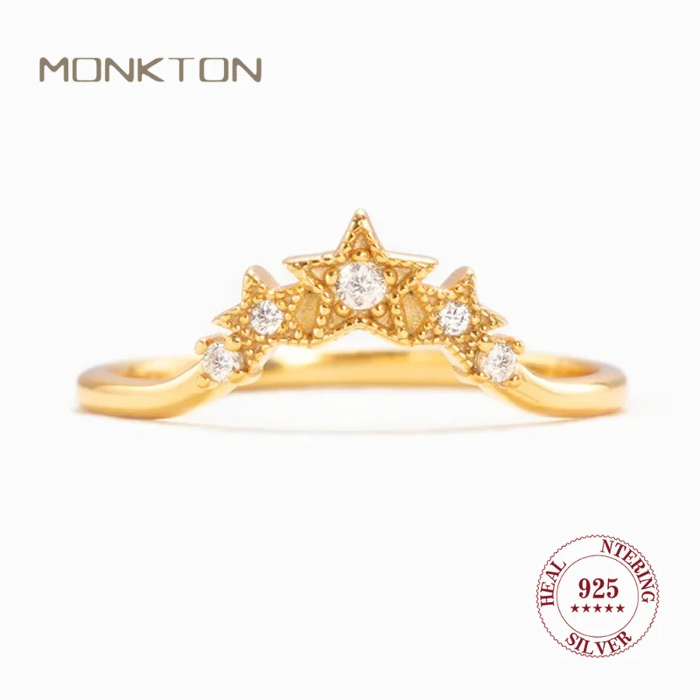 Monkton Real 925 Sterling Silver Fancy Star Crown Women's Ring Cubic Zirconia V Rings for Bride Wedding Party Statement Jewelry
Monkton Real 925 Sterling Silver Fancy Star Crown Women's Ring Cubic Zirconia V Rings for Bride Wedding Party Statement Jewelry