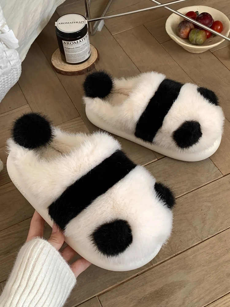 Kawaii Panda Slippers For Women Girls 2022 Winter Warm Fluffy House Slippers Funny Animals Slides Woman Platform Cute Slipper
Kawaii Panda Slippers For Women Girls 2022 Winter Warm Fluffy House Slippers Funny Animals Slides Woman Platform Cute Slipper