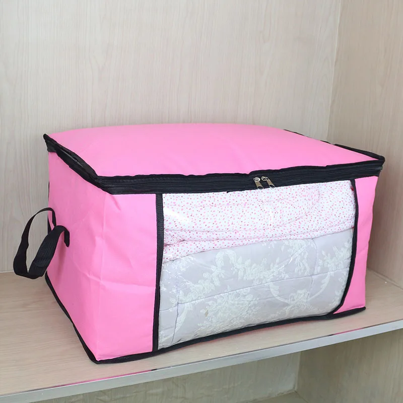 

Oxford Cloth Visible Window Clothes Quilt Storage Bag Home Debris Moisture-proof Finishing Bag Large-capacity Moving Luggage Bag
