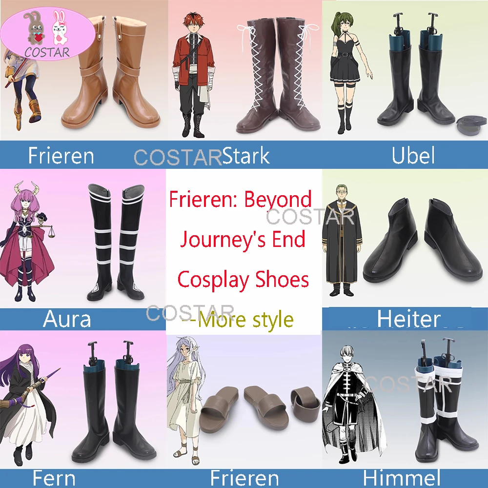 

COSTAR [Customized] Frieren: Beyond Journey's End Stark Ubel Aura Fern Heiter Himmel Cosplay Shoes Halloween Boots Women Men