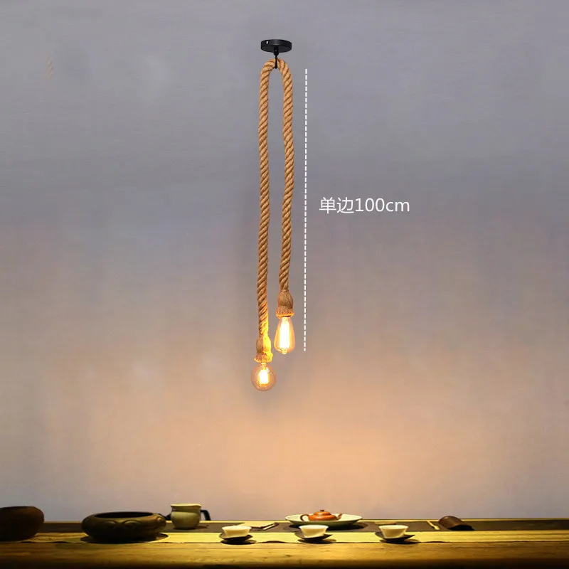Retro Vintage Hemp Rope Pendant Light American Industrial Hanging Lamps Creative Loft Country Style Ceiling Lamps E27 Edison LED
Retro Vintage Hemp Rope Pendant Light American Industrial Hanging Lamps Creative Loft Country Style Ceiling Lamps E27 Edison LED