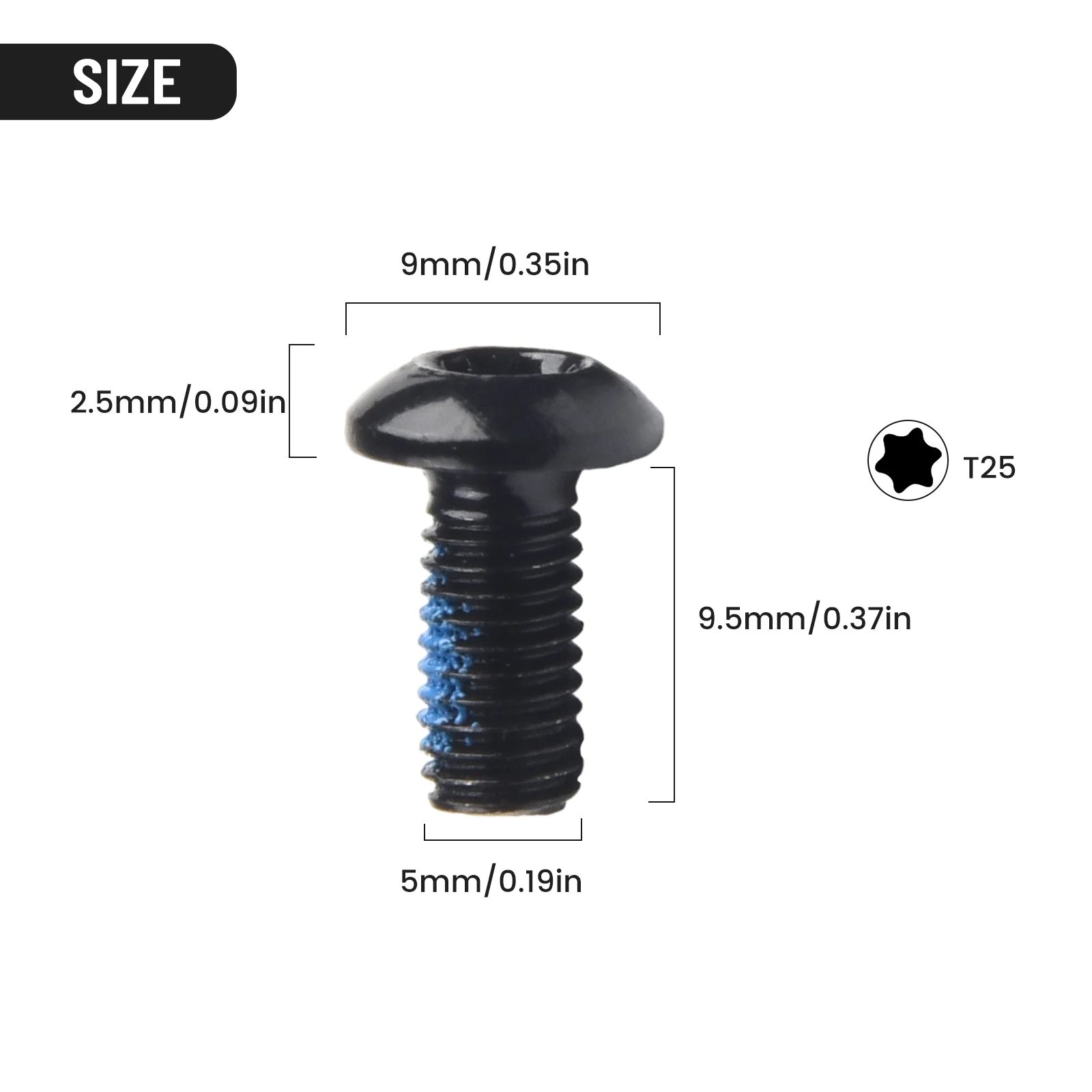 Practical Torx T25 Screws Screw 12 Pack 12mm Bicycle Brake Disc Bikes Accessories Black MTB Road Mountain Bikes
Practical Torx T25 Screws Screw 12 Pack 12mm Bicycle Brake Disc Bikes Accessories Black MTB Road Mountain Bikes