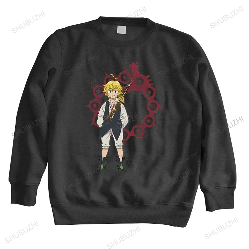 

Mens Anime The Seven Deadly Sins sweatshirts Cotton hoodie Unique hoody Graphic Nanatsu No Taizai Meliodas sweatshirt Top