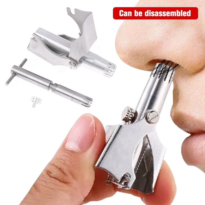 

Nose Trimmer For Men Stainless Steel Manual Trimmer For Nose Vibrissa Razor Shaver Washable Portable Nose Ear Hair Trimmer