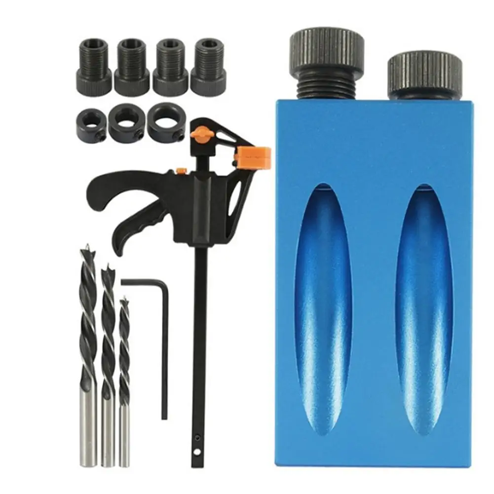 15 Degree Woodworking Oblique Hole Locator Drill Bits Pocket Hole Jig Kit Angle Drill Guide Set Hole Puncher DIY Carpentry Tools
15 Degree Woodworking Oblique Hole Locator Drill Bits Pocket Hole Jig Kit Angle Drill Guide Set Hole Puncher DIY Carpentry Tools