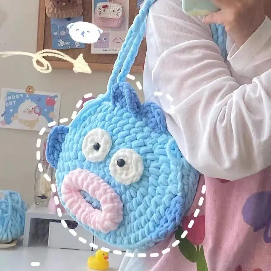 Anime Kawaii Sanrio Hangyodon New Diy Handmade Crochet Material Bag Crossbody Bag Cute Cartoon Crossbody Bag Shoulder Bag Gift
Anime Kawaii Sanrio Hangyodon New Diy Handmade Crochet Material Bag Crossbody Bag Cute Cartoon Crossbody Bag Shoulder Bag Gift