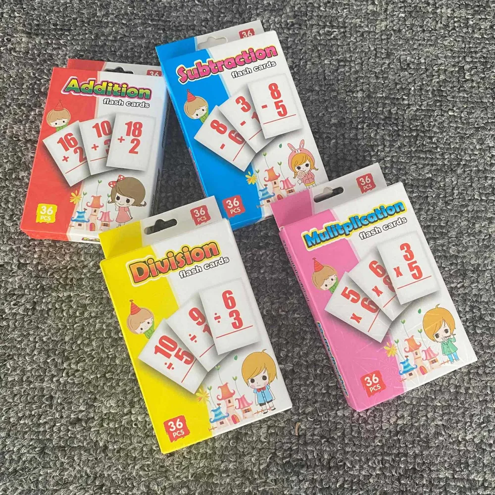 Montessori Learning Cards Math Toys Education Flash Card Addition Subtraction Multiplication Division Arithmetic for kids Toy
Montessori Learning Cards Math Toys Education Flash Card Addition Subtraction Multiplication Division Arithmetic for kids Toy