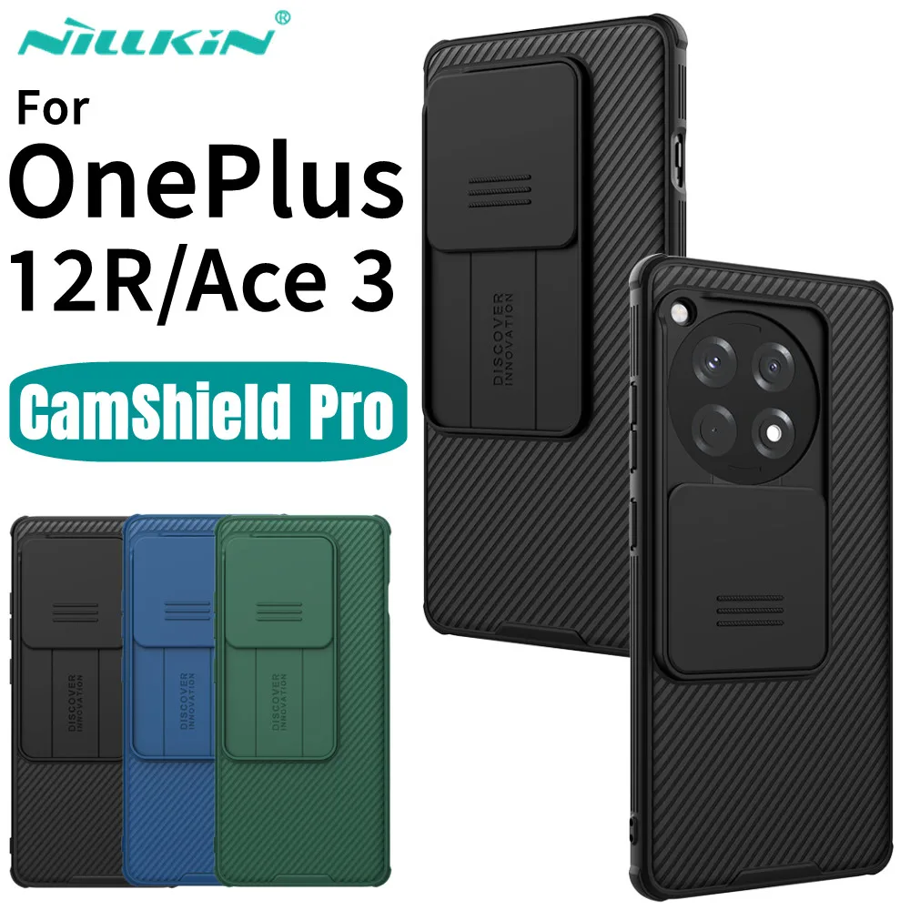 

For OnePlus 12R/Ace 3 Case Nillkin CamShield Pro Case Slide Camera Cover PC Privacy Protection Back Cover For OnePlus Ace 3/12R