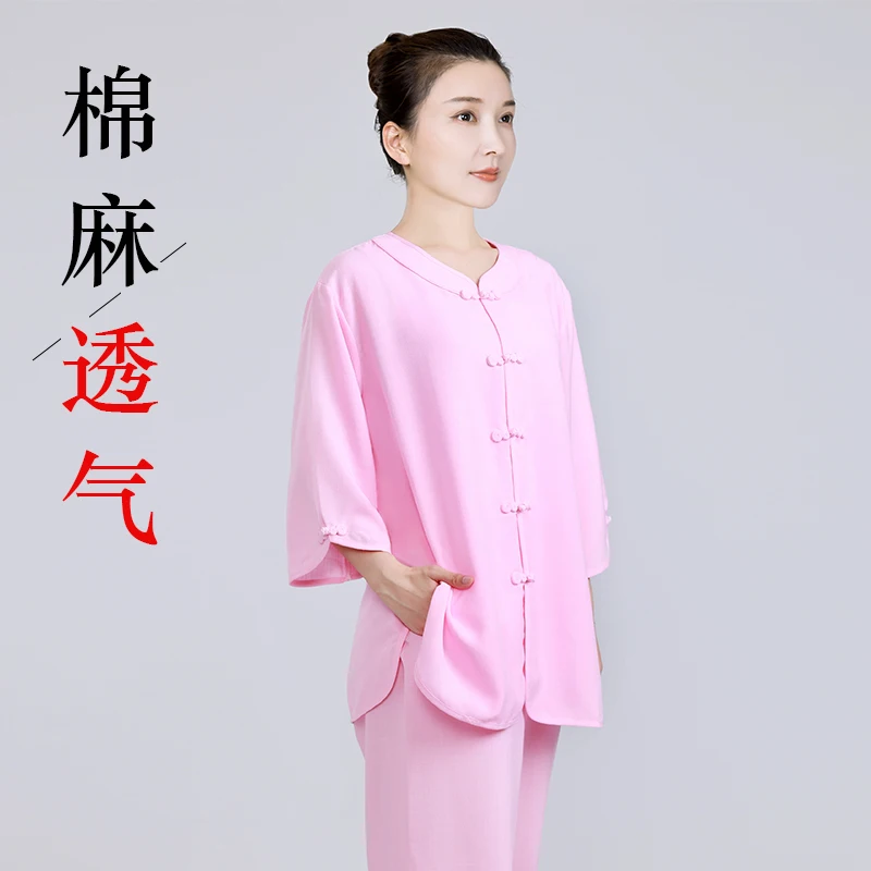 Wudang Tai Chi clothing women foreign style cotton linen Tai Chi training dress women summer short sleeve casual thin
Wudang Tai Chi clothing women foreign style cotton linen Tai Chi training dress women summer short sleeve casual thin