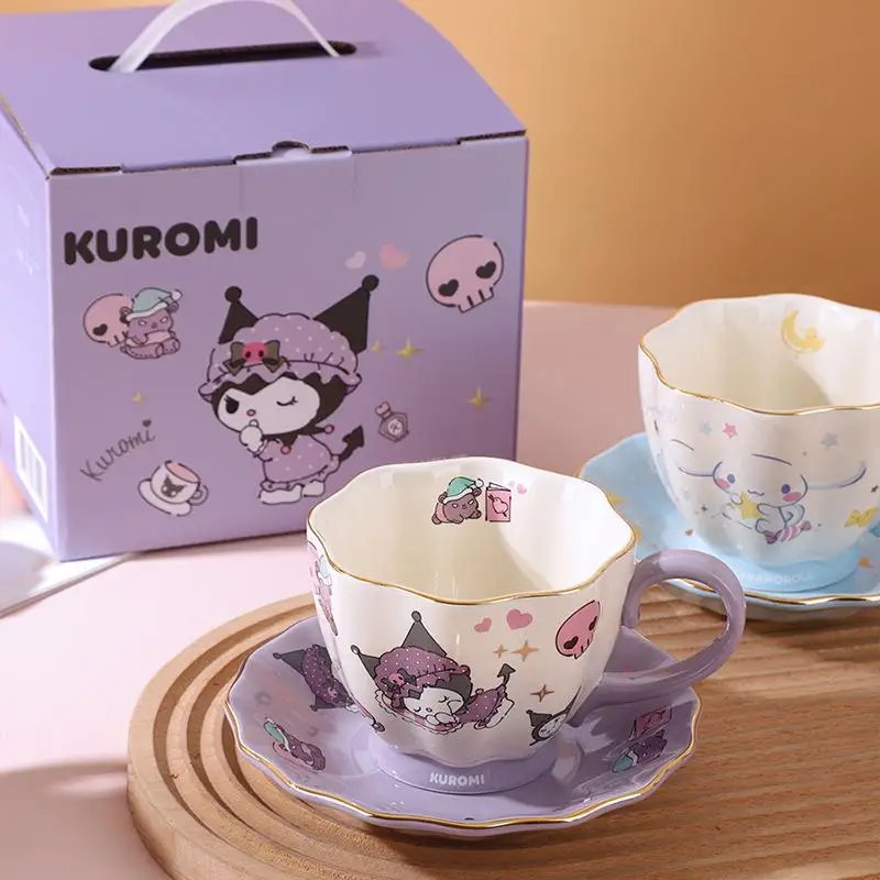400 мл Милая чашка Sanrio Kuromi My Melody Cinnamoroll мультяшная Милая Бытовая чашка большой емкости Кофе Молоко керамическая чашка для завтрака
400 мл Милая чашка Sanrio Kuromi My Melody Cinnamoroll мультяшная Милая Бытовая чашка большой емкости Кофе Молоко керамическая чашка для завтрака