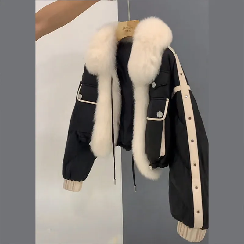 Top-Selling Product Fashion Black Short Cotton Jacket Women Luxury Furry Fur Stitching Thick Cotton Coat Autumn Winter Clothes
Top-Selling Product Fashion Black Short Cotton Jacket Women Luxury Furry Fur Stitching Thick Cotton Coat Autumn Winter Clothes