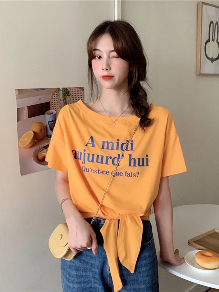 Women Summer T-Shirts Off Shoulder Short Sleeve T-shirt 2020 New Hem Knot Tide Truffle Shoulder Half Sleeve T-shirt D3279
Women Summer T-Shirts Off Shoulder Short Sleeve T-shirt 2020 New Hem Knot Tide Truffle Shoulder Half Sleeve T-shirt D3279