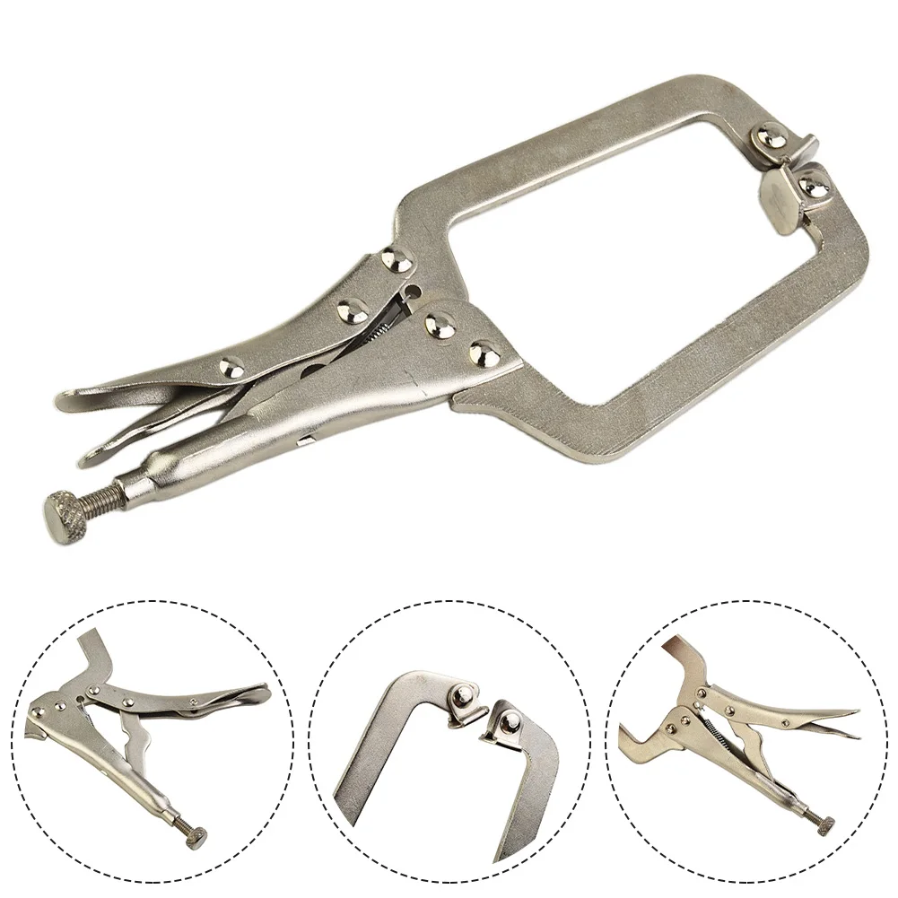 9 Inch Steel C Type Welding Clamp Locking Pliers Round Wooden Locator Adjustable Swivel Pad Vise Jaw Hand Tools Silver
9 Inch Steel C Type Welding Clamp Locking Pliers Round Wooden Locator Adjustable Swivel Pad Vise Jaw Hand Tools Silver