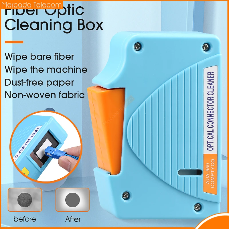 AUA-550 Fiber End Face Cleaning Box SC/FC/ST/LC Connector Wiping Tools Fiber Flange Adapters Cleaner Pigtail Cleaner
AUA-550 Fiber End Face Cleaning Box SC/FC/ST/LC Connector Wiping Tools Fiber Flange Adapters Cleaner Pigtail Cleaner