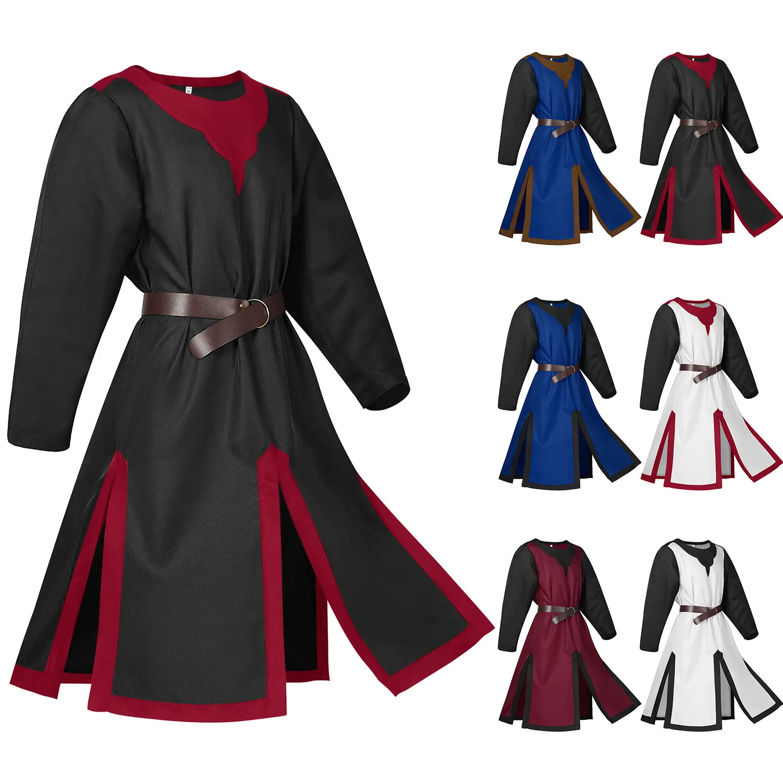 Mens Medieval Costume Halloween Tunic Vintage Shirts Lace Up Shirt Tops Cosplay Stage Performance Costume Blouse Without Belt
Mens Medieval Costume Halloween Tunic Vintage Shirts Lace Up Shirt Tops Cosplay Stage Performance Costume Blouse Without Belt