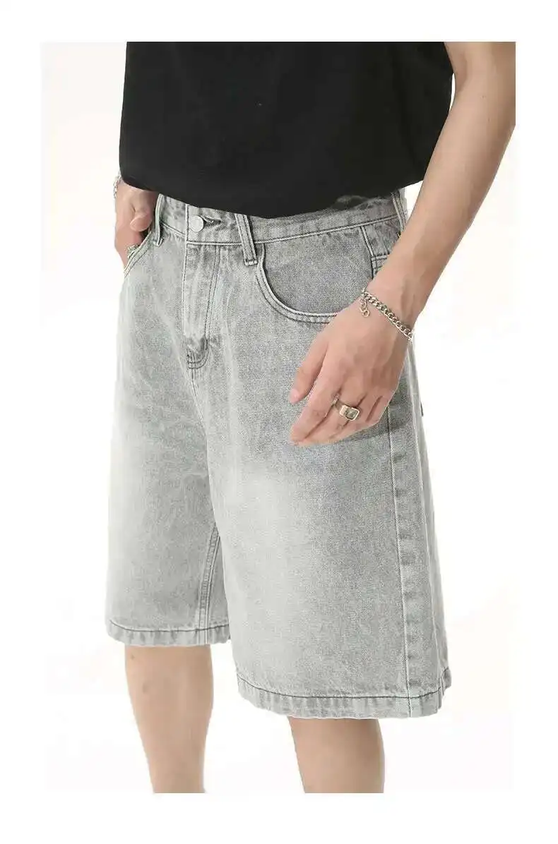 IEFB Summer Men's Casual Jeans Shorts Loose Mid High Waist Fashion Knee Lenght Denim Short Pants Vintage Male New Korean 9A8588 73 S7e7461b4883041f38862eedb997dc141c