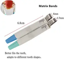 

50pcs Dental Matrix Bands Adjust Matriz Matrices System Clamp Dentistry Teeth Fill Profecto Sectional Formed Material 4.5/6mm