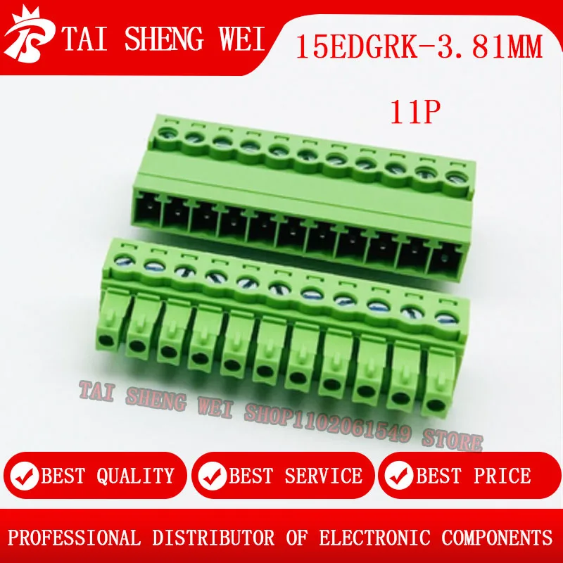 Aerial Butt Welding Type 15EDGRK-3.81mm Plug-in Terminal Block 2EDGRK 11P 12P 13P 14P 15P 16P 18P 20P 22P 24P Male+Female Socket
Aerial Butt Welding Type 15EDGRK-3.81mm Plug-in Terminal Block 2EDGRK 11P 12P 13P 14P 15P 16P 18P 20P 22P 24P Male+Female Socket