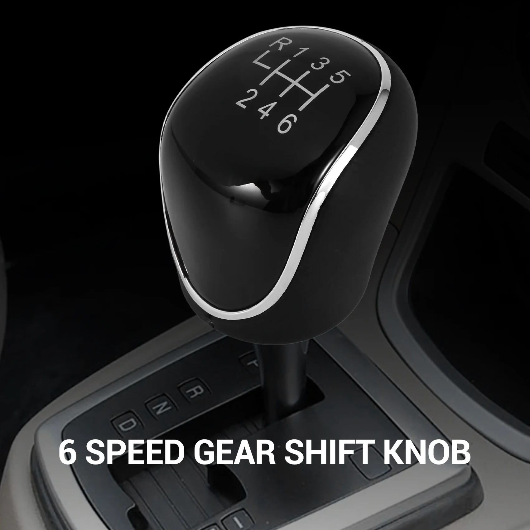 

6 Speed Car PU Leather Gear Shift Knob Shift Lever for Mondeo IV C-MAX Transit Focus MK3 MK4 Kuga