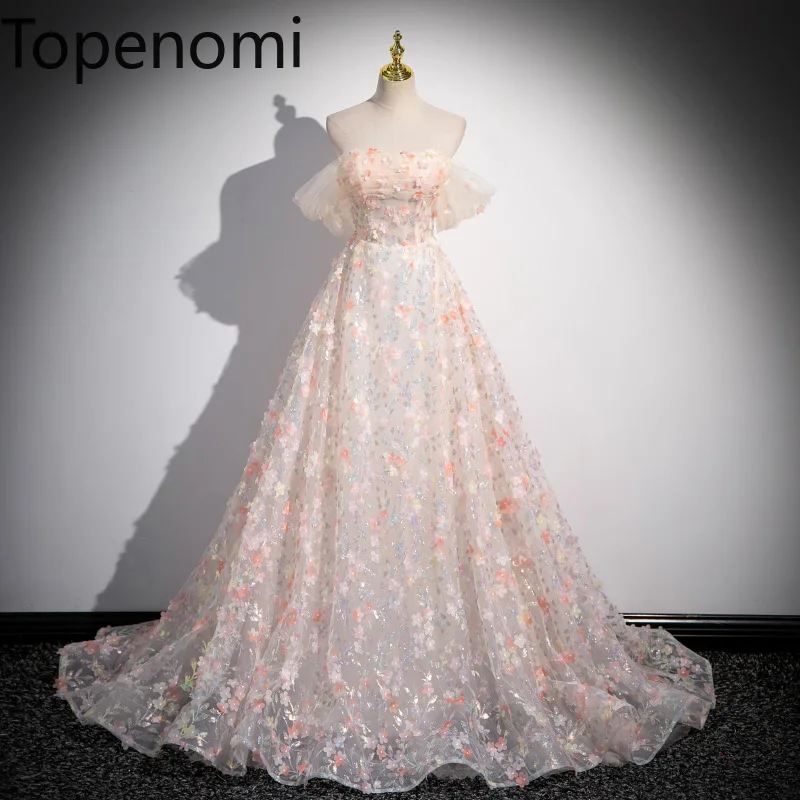 Topenomi Fairy 3D Flowers Organza Evening Dress Women Luxury Strapless Waist A-line Quinceanera Prom Dresses Elegant Party Gowns
Topenomi Fairy 3D Flowers Organza Evening Dress Women Luxury Strapless Waist A-line Quinceanera Prom Dresses Elegant Party Gowns