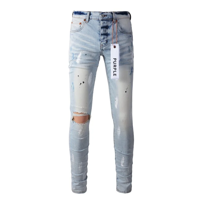 Purple Jeans Pants for Men Luxury Brand Y2k Streetwear Blue Denim Slim Paint Graffiti Pattern Damaged Hole Ripped Skinny Pants
Purple Jeans Pants for Men Luxury Brand Y2k Streetwear Blue Denim Slim Paint Graffiti Pattern Damaged Hole Ripped Skinny Pants