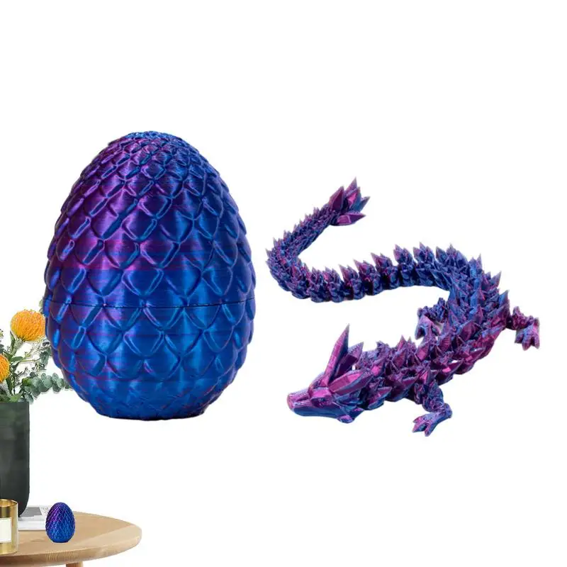 

Dragon Egg With Dragon Inside 3D Printed Dragon Fidget Toy Home Office Decor Desk Toy For Boys Kids Decorative Easter Egg