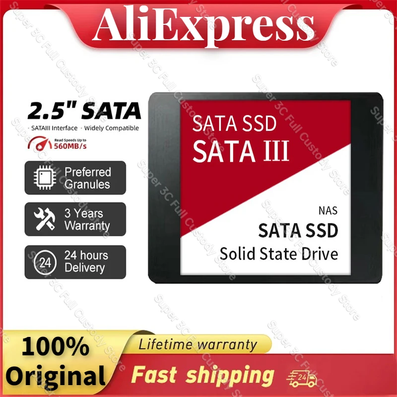 

2024 New 4TB SSD Sata Hard Drive Disk Sata3 2.5 Inch 2TB 1TB 560MB/S High Speed Hard Disk Internal Solid State Drives For Laptop