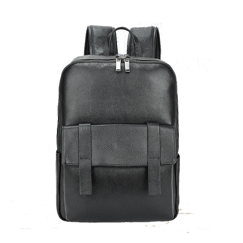 

2024 New Business Men Backpack First Layer Cowhide Men's Bag Genuine Leather Schoolbag Large 15 Inch Laptop Travel Backpacks