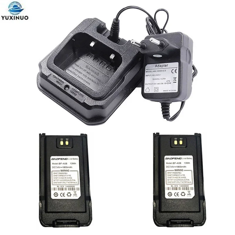 Baofeng BF-A58 7.4V 1800mah Li-ion Battery + AC Charger For BF-9700 UV-XR A-58 UV-9R Plus GT-3WP UV-5S Retevis RT6 UVXR Radio
Baofeng BF-A58 7.4V 1800mah Li-ion Battery + AC Charger For BF-9700 UV-XR A-58 UV-9R Plus GT-3WP UV-5S Retevis RT6 UVXR Radio