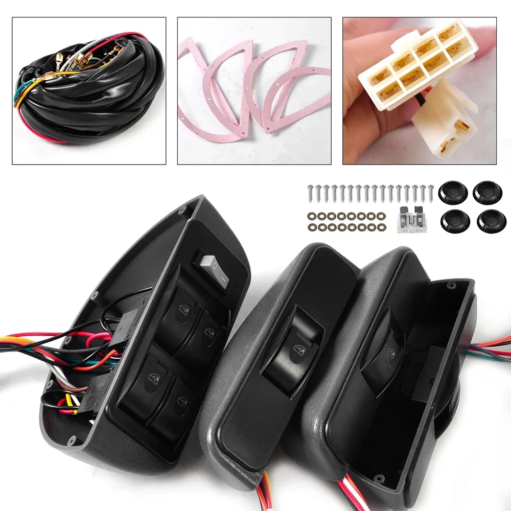 12V Car Universal Crescent Power Window Switch Kit 4-Door Power Window Switch Car Window Kit
12V Car Universal Crescent Power Window Switch Kit 4-Door Power Window Switch Car Window Kit