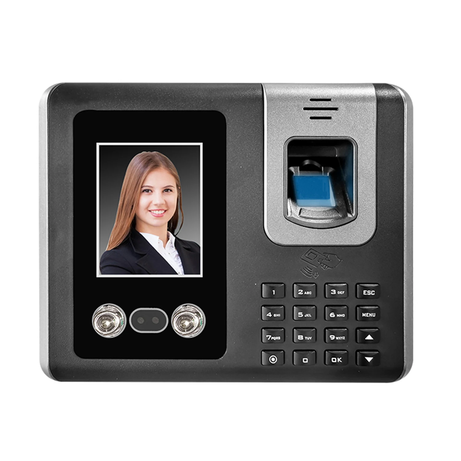 Timmy Fingerprint Time Recording Face Recognition Time Attendance Clock Machine with Backup Battery
Timmy Fingerprint Time Recording Face Recognition Time Attendance Clock Machine with Backup Battery
