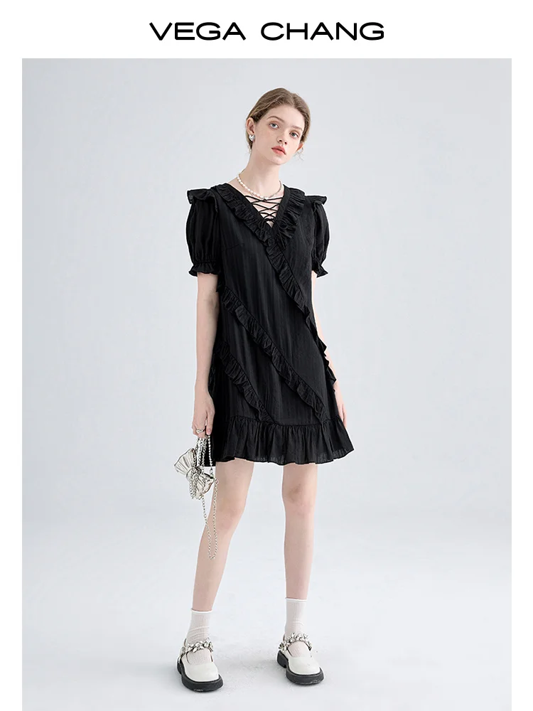 Temperament Dress Summer Women's 2023 New Design Sense Small Band Ruffle Edge Skirt
Temperament Dress Summer Women's 2023 New Design Sense Small Band Ruffle Edge Skirt