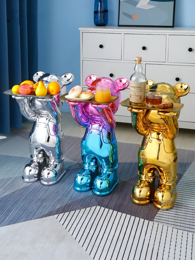 Home Decor Electroplate Cartoon Bear Sculptures Tray Storage Ornament Nordic Light Luxury Creative Living Room Floor Decoration
Home Decor Electroplate Cartoon Bear Sculptures Tray Storage Ornament Nordic Light Luxury Creative Living Room Floor Decoration