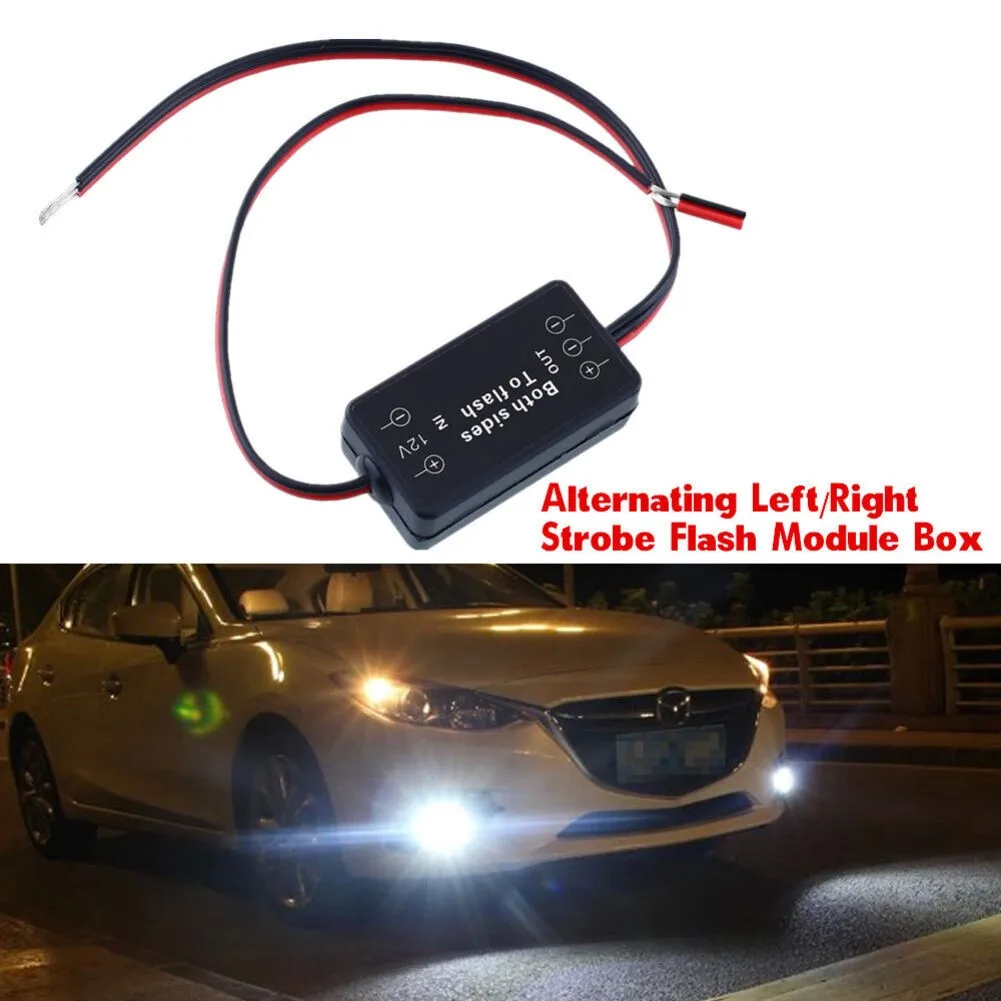 

1X Strobe Flash Module Alternating Box DRL Fog Lights LED Left / Right Strips Durable New Practical Replacement