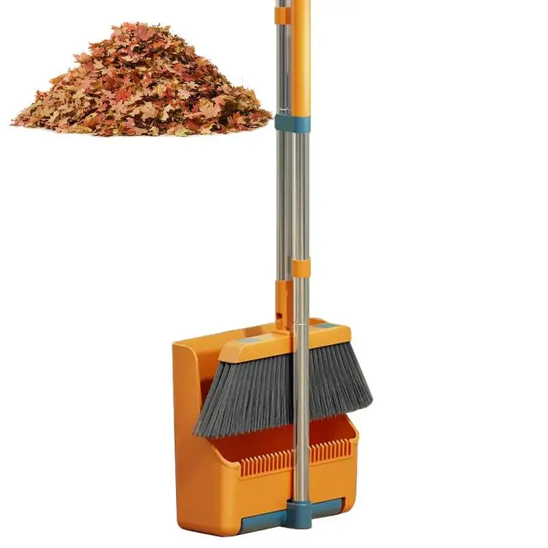 Broom And Dustpan Set Long Handle Lightweight 180 Rotating Broom Combo Portable Upright Stand Up Broom Kit For Lobby Garden
Broom And Dustpan Set Long Handle Lightweight 180 Rotating Broom Combo Portable Upright Stand Up Broom Kit For Lobby Garden