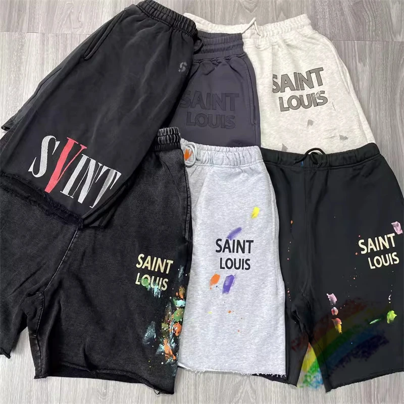 Шорты SAINT LOUIS винтажные для мужчин и женщин, бриджи с кулиской и чернилами в стиле граффити, лучшее качество, 2024ss
Шорты SAINT LOUIS винтажные для мужчин и женщин, бриджи с кулиской и чернилами в стиле граффити, лучшее качество, 2024ss